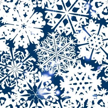 Snowflake Pattern. Snowflake vector texture. Christmas and new year concept Stock Illustration