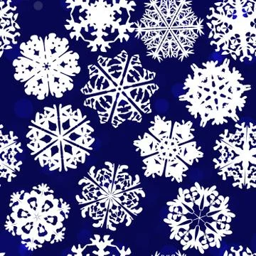 Snowflake Pattern. Snowflake vector texture. Christmas and new year concept Stock Illustration