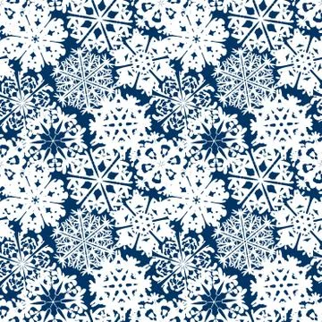 Snowflake Pattern. Snowflake vector texture. Christmas and new year concept Stock Illustration