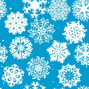 Snowflake Pattern. Snowflake vector texture. Christmas and new year concept 스톡 일러스트