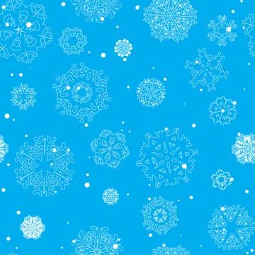 Snowflake Pattern. Snowflake vector texture. Christmas and new year concept 스톡 일러스트