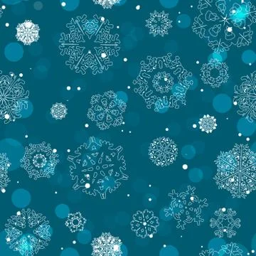 Snowflake Pattern. Snowflake vector texture. Christmas and new year concept Stock Illustration