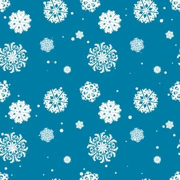 Snowflake Pattern. Snowflake vector texture. Christmas and new year concept Illustrazione stock