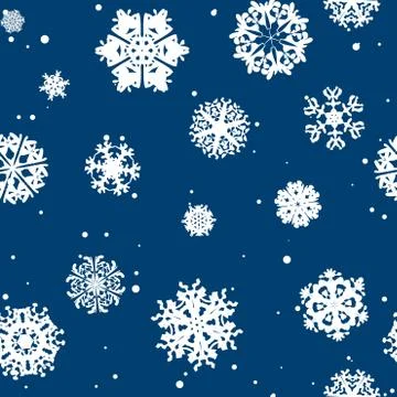 Snowflake Pattern. Snowflake vector texture. Christmas and new year concept Stock Illustration