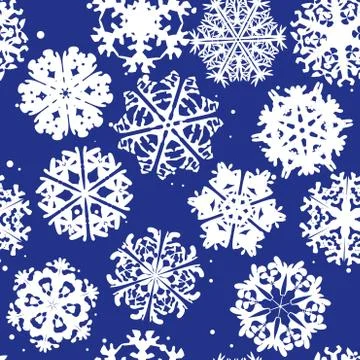 Snowflake Pattern. Snowflake vector texture. Christmas and new year concept 스톡 일러스트