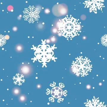 Snowflake Pattern. Snowflake vector texture. Christmas and new year concept Stock Illustration