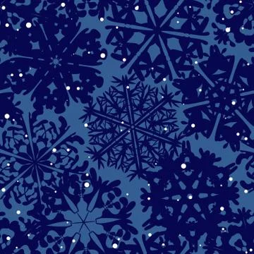 Snowflake Pattern. Snowflake vector texture. Christmas and new year concept Stock Illustration