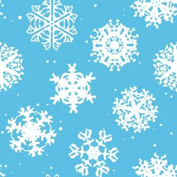 Snowflake Pattern. Snowflake vector texture. Christmas and new year concept Stock Illustration