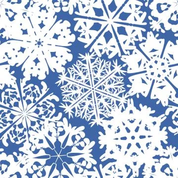 Snowflake Pattern. Snowflake vector texture. Christmas and new year concept Stock Illustration