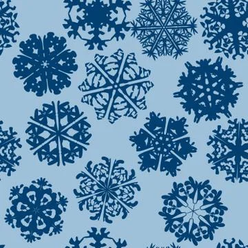 Snowflake Pattern. Snowflake vector texture. Christmas and new year concept 스톡 일러스트