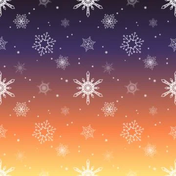 Snowflake pattern tint layer sunset sky color background Stock Illustration