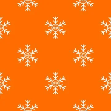 Snowflake pattern vector orange 스톡 일러스트
