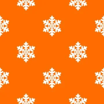 Snowflake pattern vector orange Illustrazione stock