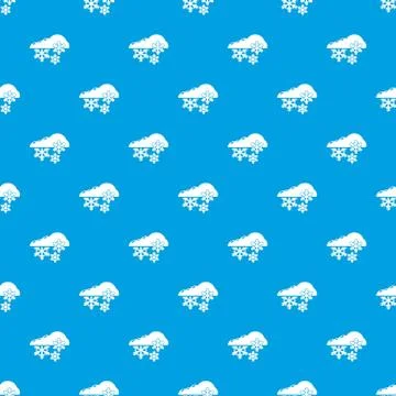 Snowflake pattern vector seamless blue 스톡 일러스트