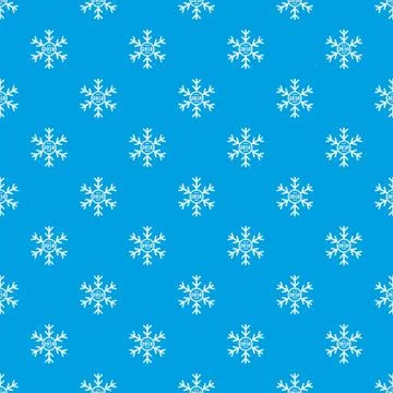 Snowflake pattern vector seamless blue Stock Illustration