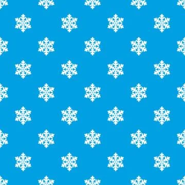 Snowflake pattern vector seamless blue Illustrazione stock