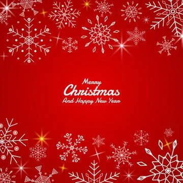 Snowflake red background design shine light with space for your text Stock Illustration