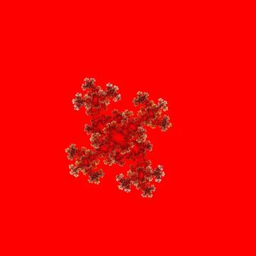 Snowflake on a red background Stock Photos