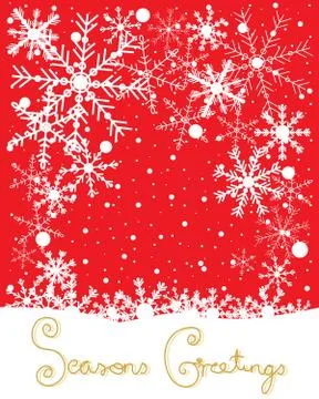 Snowflake on red Illustrazione stock