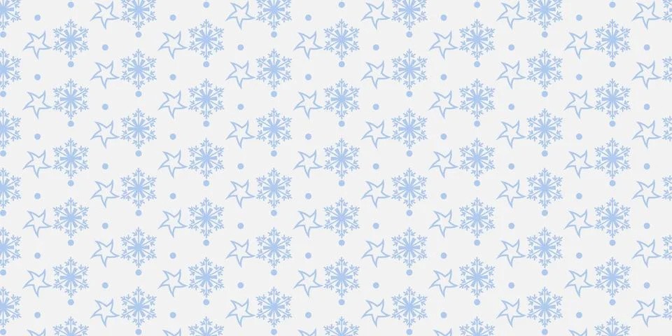Snowflake Repeating Pattern Winter Design Stock Illustration