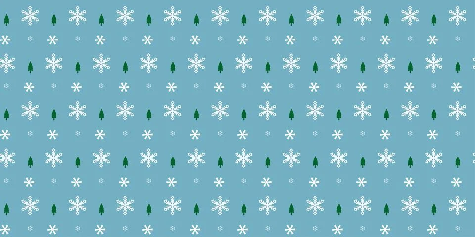 Snowflake Repeating Pattern Winter Design Stockillustratie