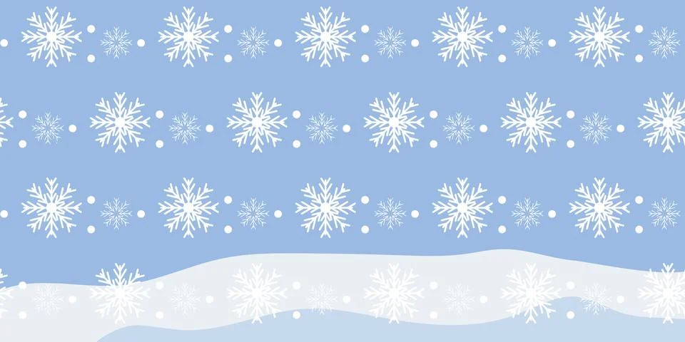 Snowflake Repeating Pattern Winter Design 스톡 일러스트