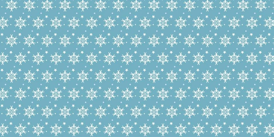 Snowflake Repeating Pattern Winter Design Stockillustratie