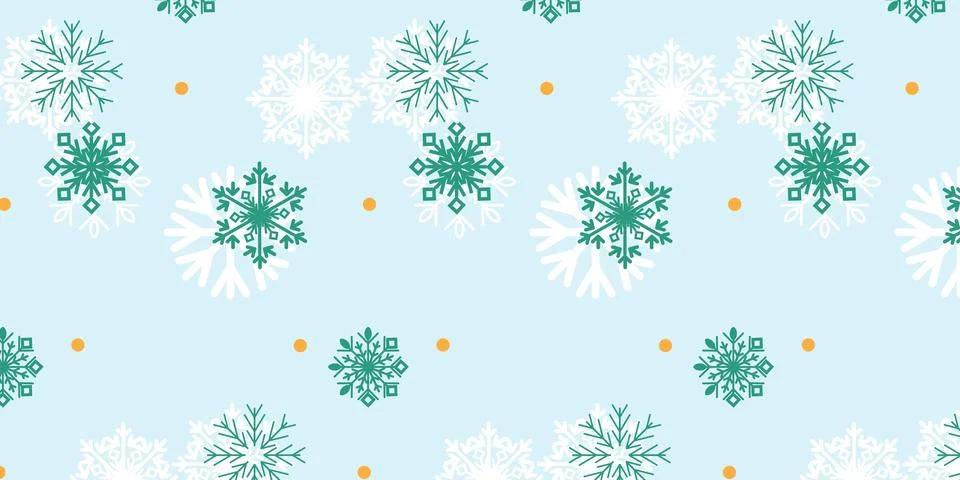 Snowflake Repeating Pattern Winter Design Stock Illustration