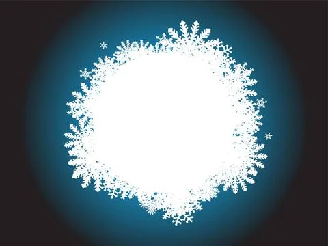 Snowflake round label A round label shapped tag for a gift or present Copy... Stock Photos
