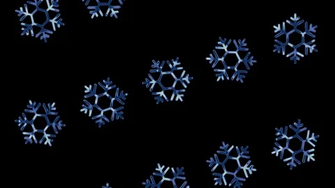 Snowflake Rows Looping Animation Stock Footage 73309159