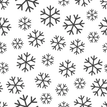 Snowflake seamless pattern background. Business flat vector illustration. Win Stock Illustration