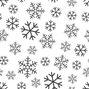 Snowflake seamless pattern background. Business flat vector illustration. Win Stock Illustration