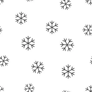 Snowflake seamless pattern background. Business flat vector illustration. Win Stock Illustration