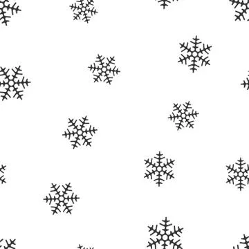 Snowflake seamless pattern background. Business flat vector illustration. Win イラスト素材