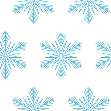 Snowflake seamless pattern, christmas background pattern with snowflake, il.. Stock Illustration