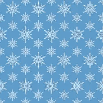 Snowflake seamless pattern christmas, geometric mandala snowflake element blu Illustrazione stock