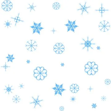 Snowflake seamless pattern Christmas Vector illustration Stock Illustration