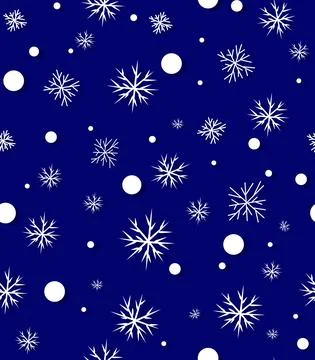 Snowflake seamless pattern. Gift package paper design. Vector winter season p Illustrazione stock
