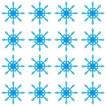 Snowflake Seamless Pattern Stock Illustration