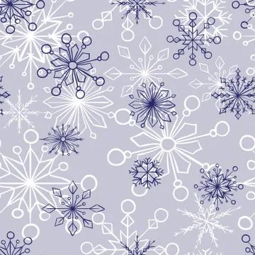 Snowflake seamless pattern Stock Illustration