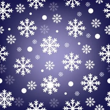 Snowflake seamless pattern Stock Illustration