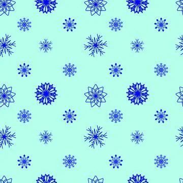Snowflake seamless pattern Stock Illustration