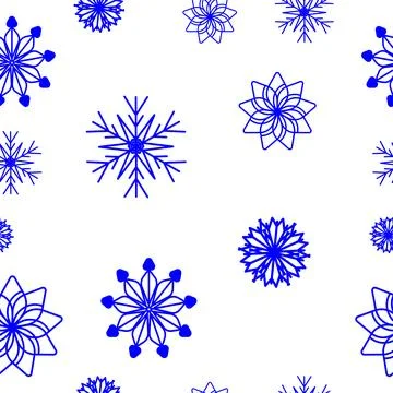 Snowflake seamless pattern Stock Illustration