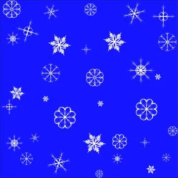 Snowflake seamless pattern isolated Christmas Vector illustration Stock Illustration