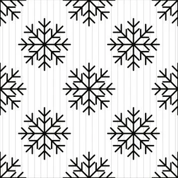 Snowflake seamless pattern Merry Christmas and Happy New Year winter holiday  Stock Illustration