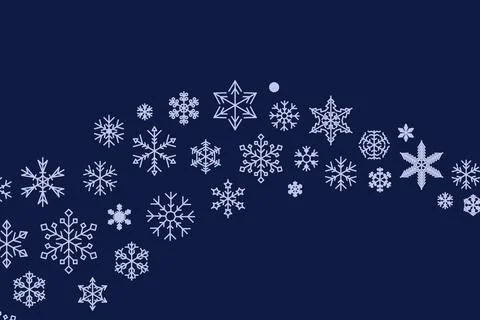Snowflake set background. Isolated snowflake vector icon logo snow Xmas イラスト素材