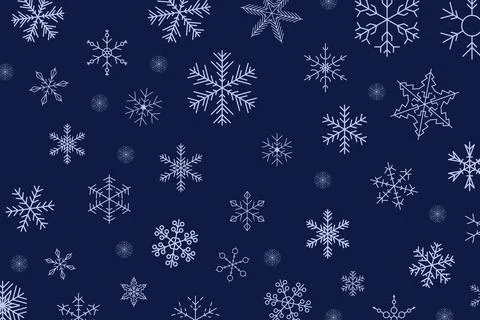 Snowflake set background. Isolated snowflake vector icon logo snow Xmas イラスト素材