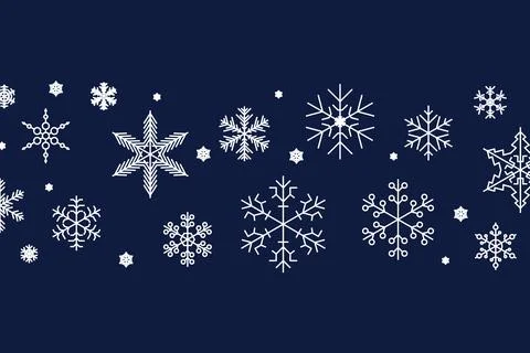 Snowflake set background. Isolated snowflake vector icon logo snow Xmas イラスト素材