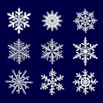Snowflake set Stock Illustration