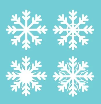 Snowflake set Stock Illustration